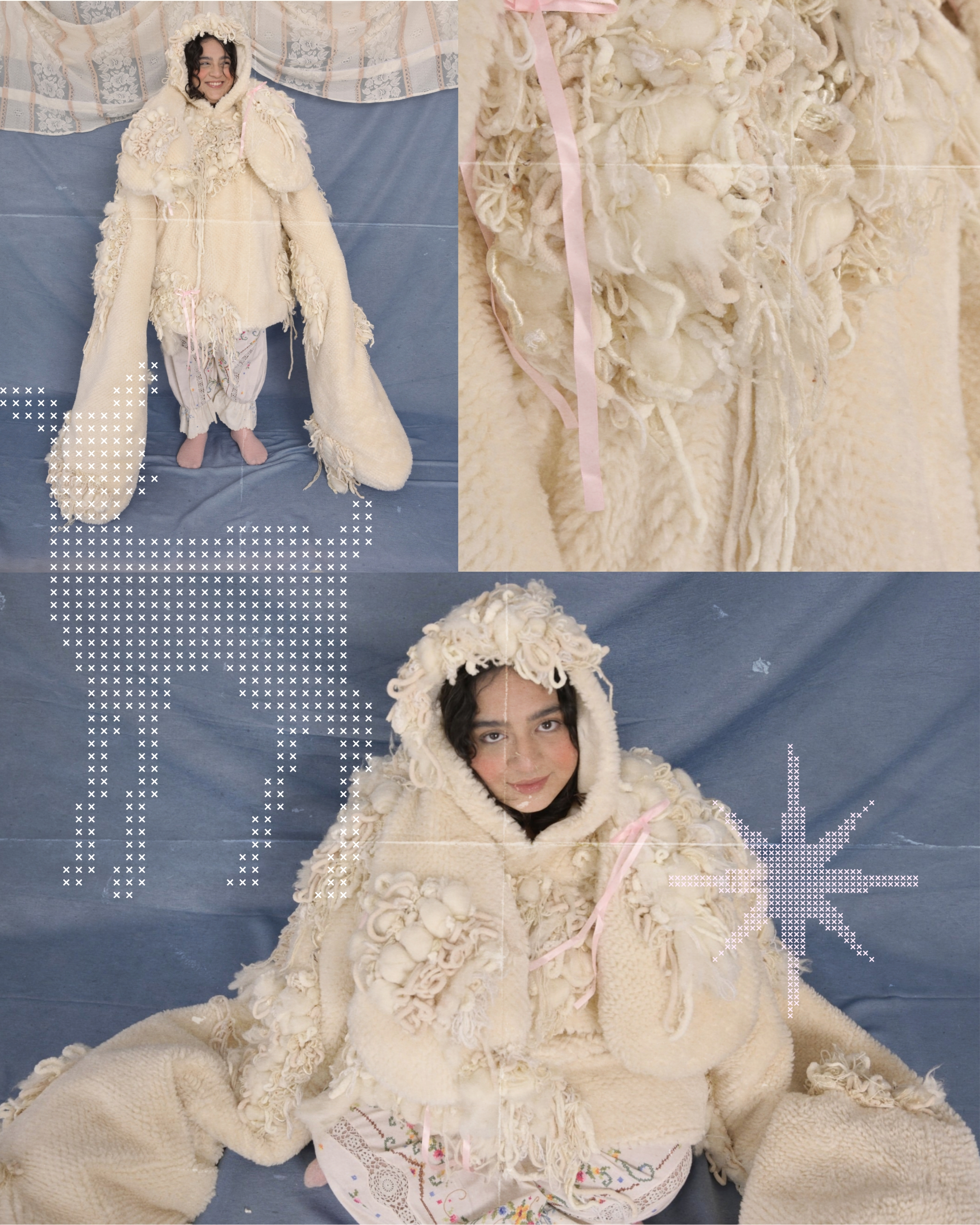 Final Thesis — cream oversized hooded garment
